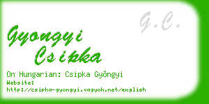 gyongyi csipka business card